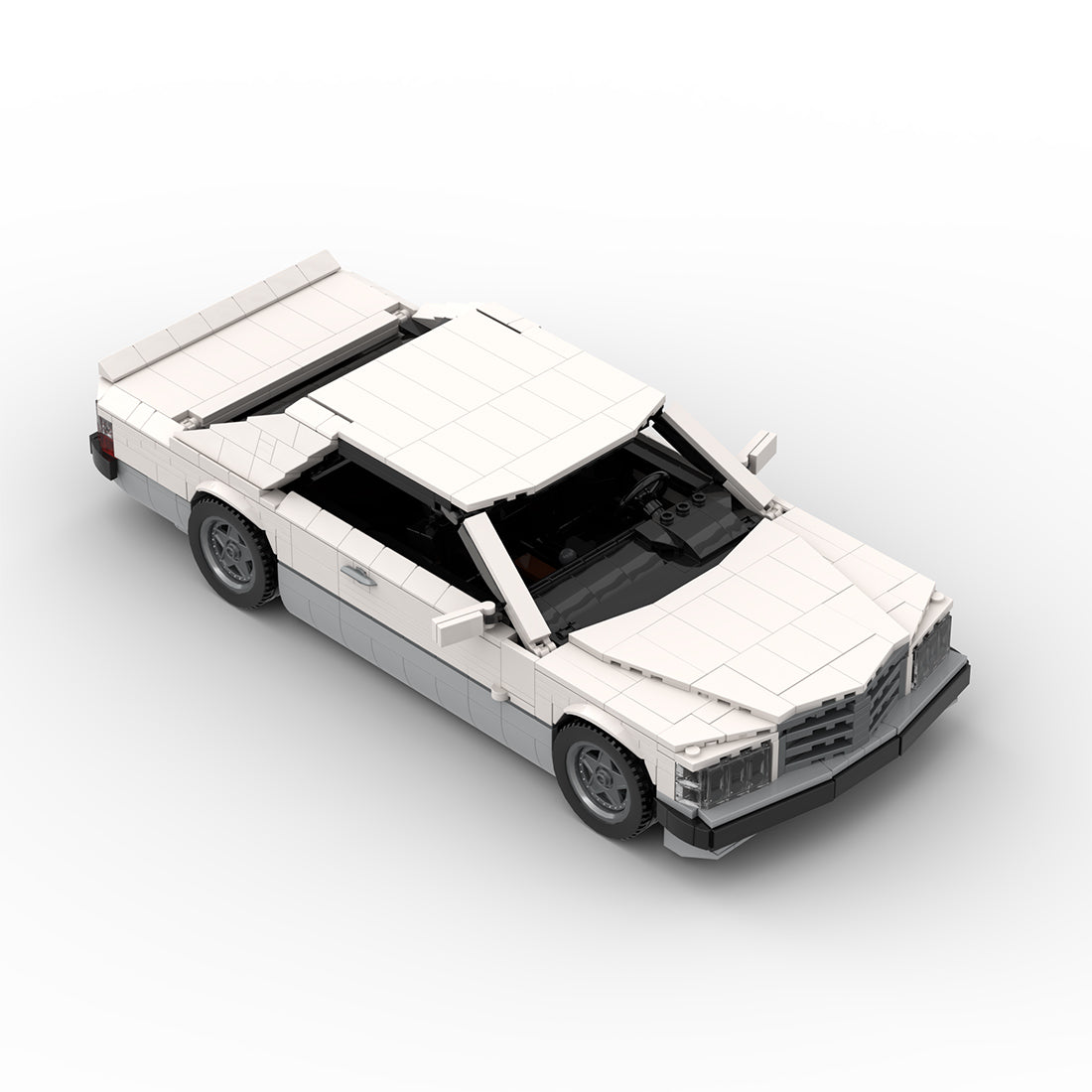 MOC 1980 German Luxury Coupe Building Blocks Set, Classic Sports Car Model Construction Set, High-Brick Display Kit for Adults(1473PCS) - cubertime