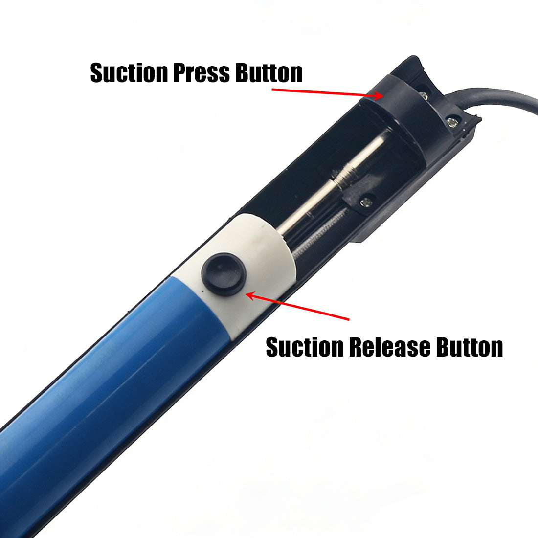 30W Electric Desoldering Pump, Heated Solder Sucker Tool with Iron, Manual Desoldering Tool (US Plug/EU Plug) - cubertime