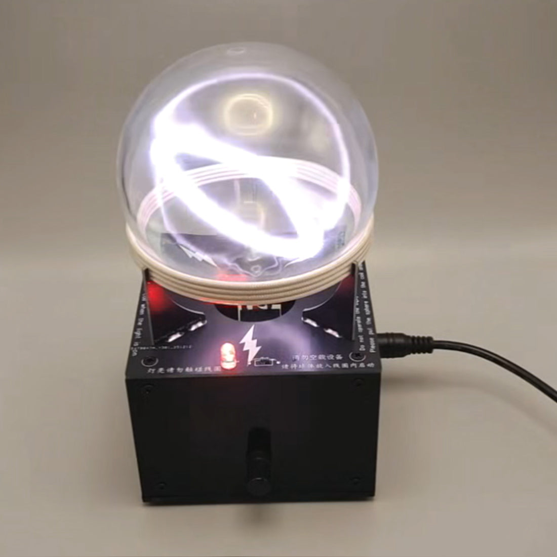 Plasma Energy Light Ball, Arc-Reactor-Style Plasma Ring, Inert Gas Light Sphere (90mm/130mm) - cubertime