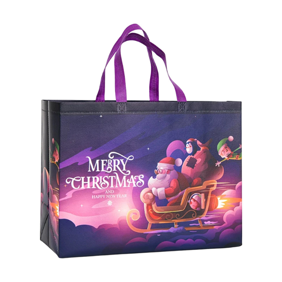 Christmas Non-Woven Holiday Tote Bag - cubertime