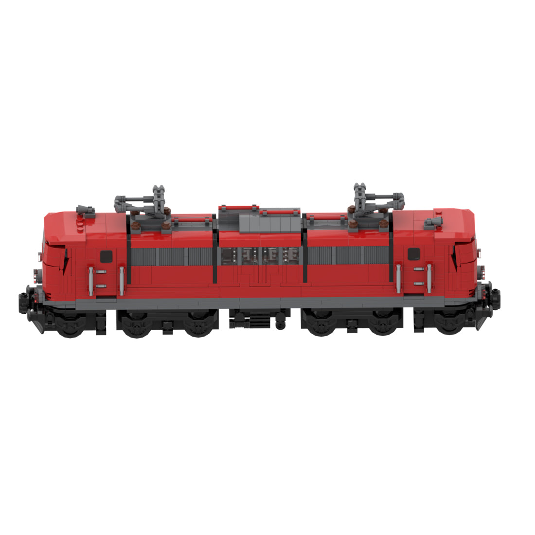City Rail Transit Building Blocks, Classic German Heavy-Duty Electric Locomotive Train Model, Micro Scale Railway Display Construction Set (914PCS/Red/Heavy Haul) - CUBERTIME