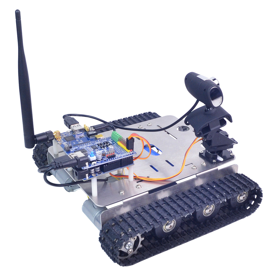 GFS Microcontroller Intelligent Robot Car Kit with WiFi & Bluetooth Connectivity, Video Transmission - Compatible with Arduino-UNO, Raspberry-Pi - cubertime
