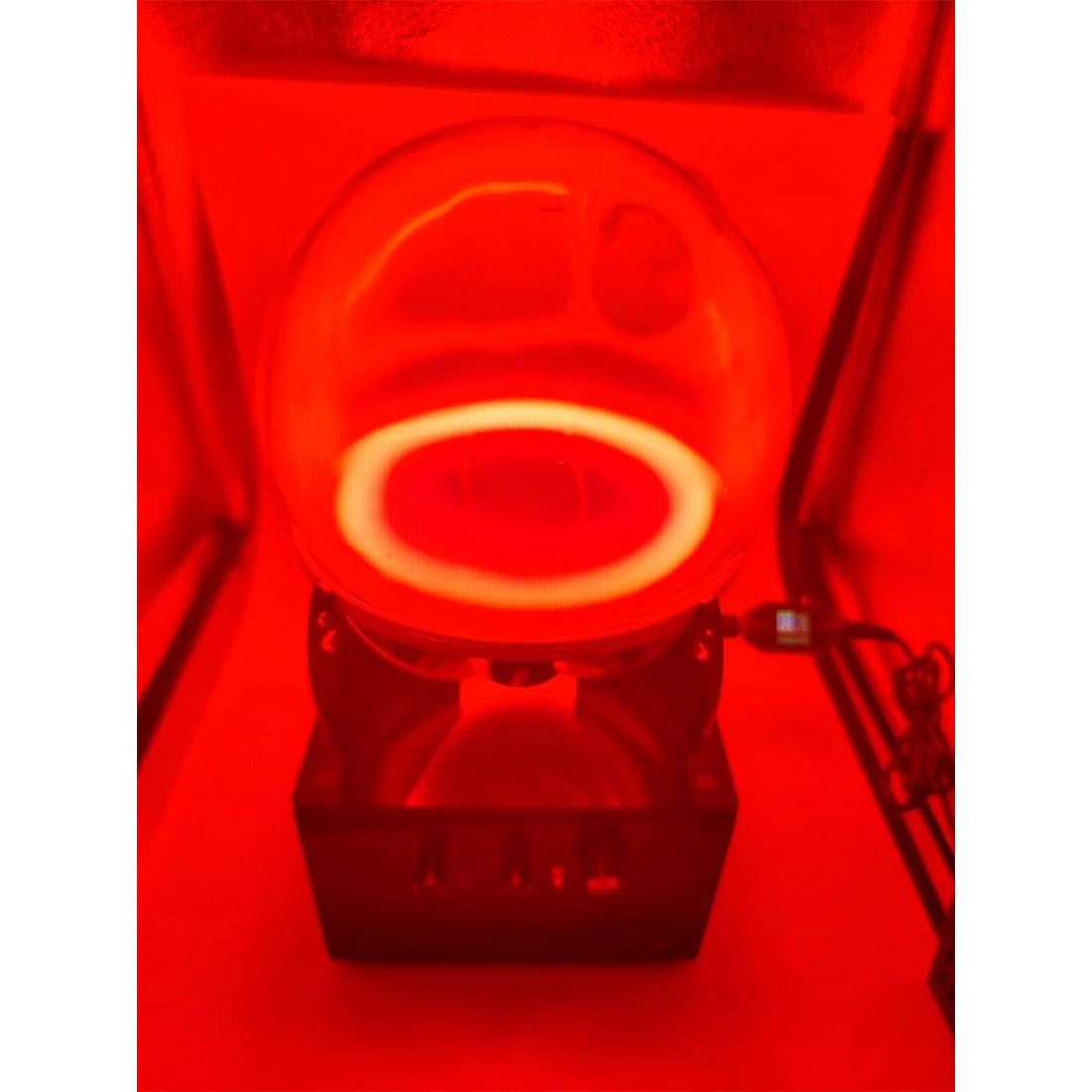 Glow Ring Reactor, Inert Gas Glow Sphere, High Frequency Energy Light Display, Desk Decoration Ion Globe (Neon Gas) - cubertime