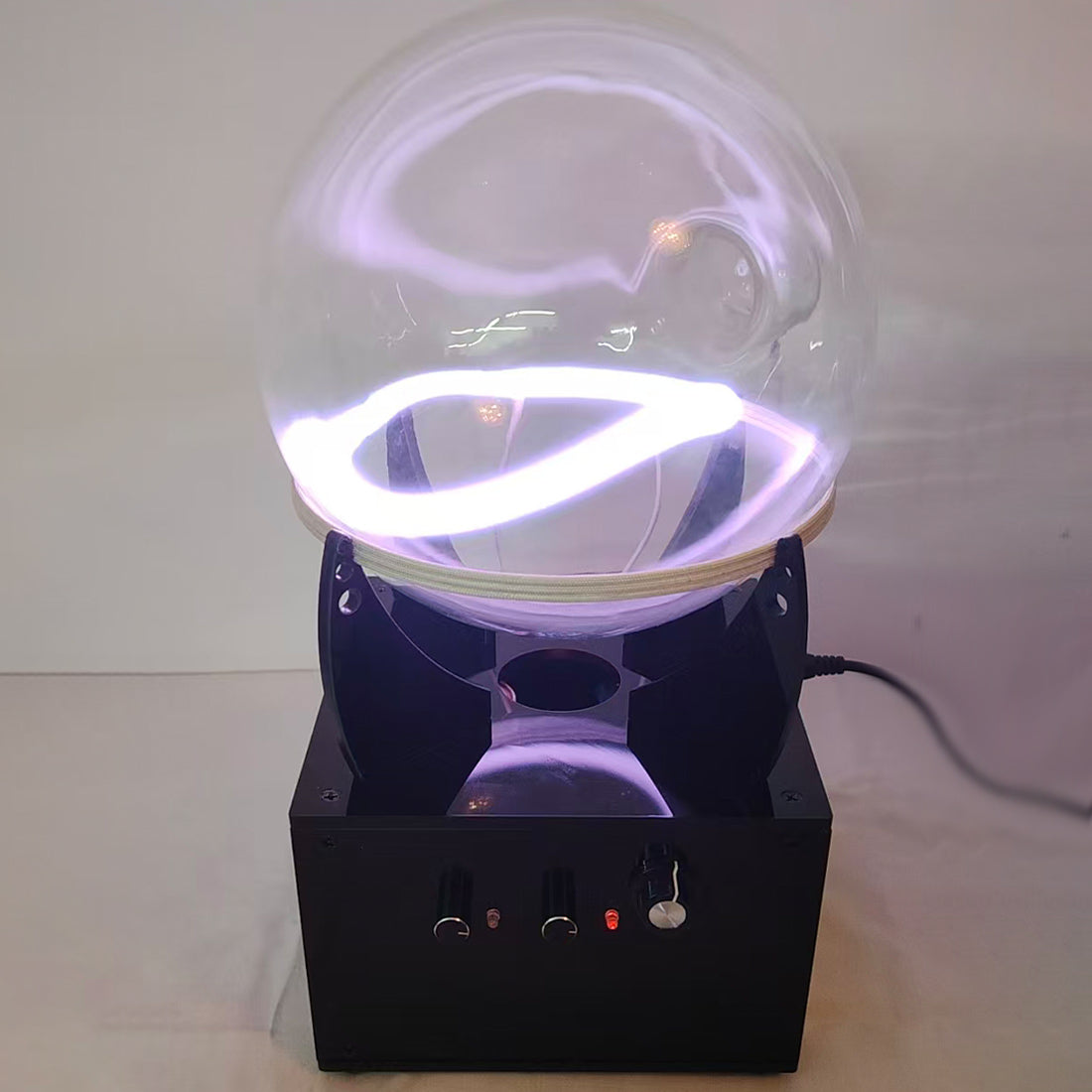 Glow Ring Reactor, Inert Gas Glow Sphere, High Frequency Energy Light Display, Desk Decoration Ion Globe (Xenon Gas) - cubertime