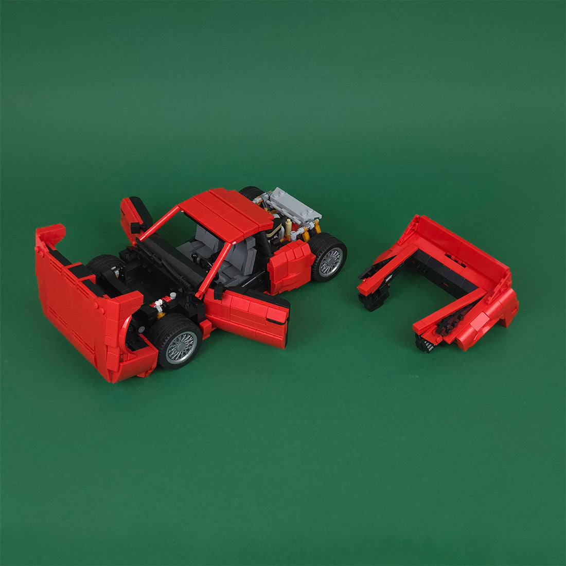 Italian Racing Sports Car Building Block Set, Classic Road Version Supercar Model Kit, Collectible Supercar Building Blocks (1697PCS)