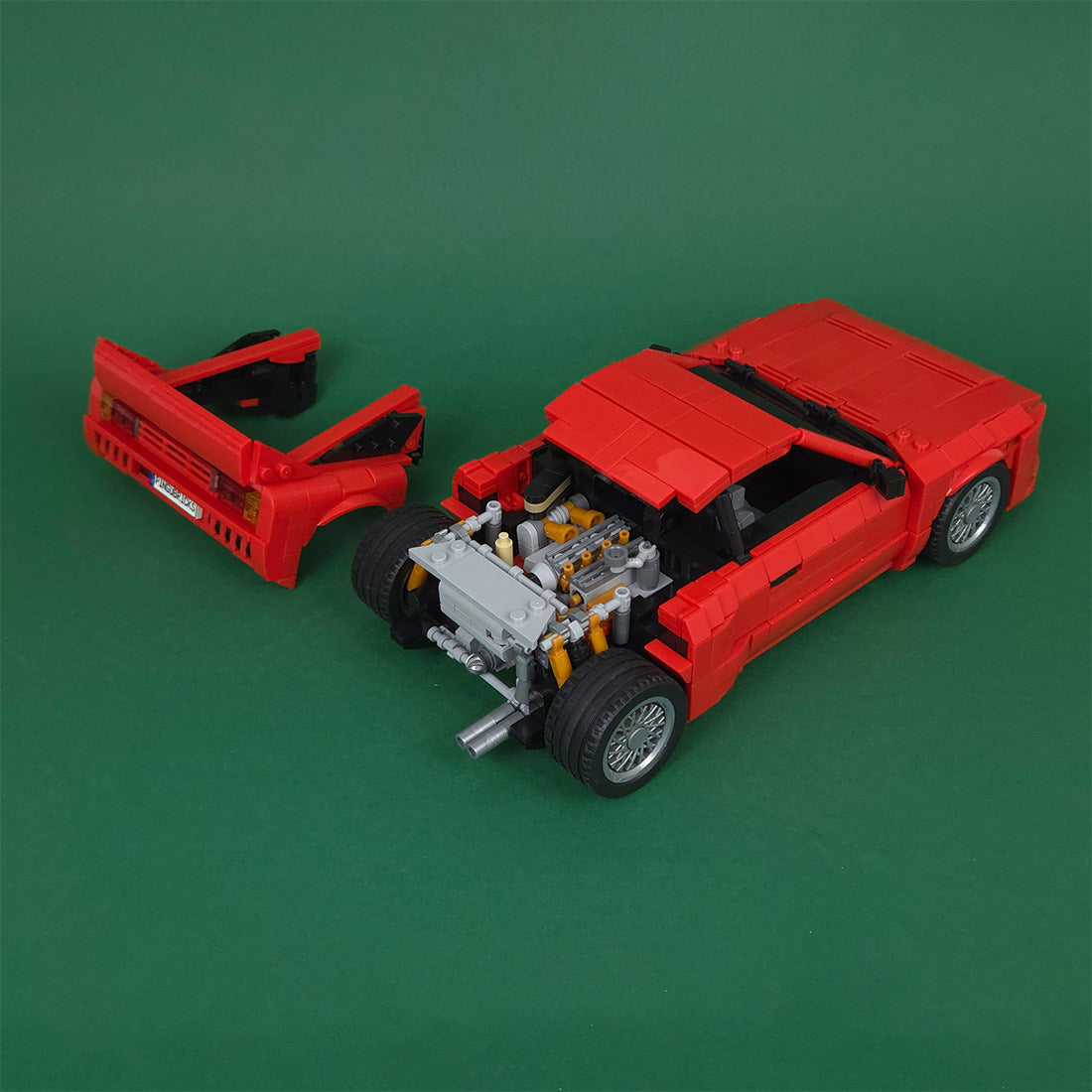 Italian Racing Sports Car Building Block Set, Classic Road Version Supercar Model Kit, Collectible Supercar Building Blocks (1697PCS)