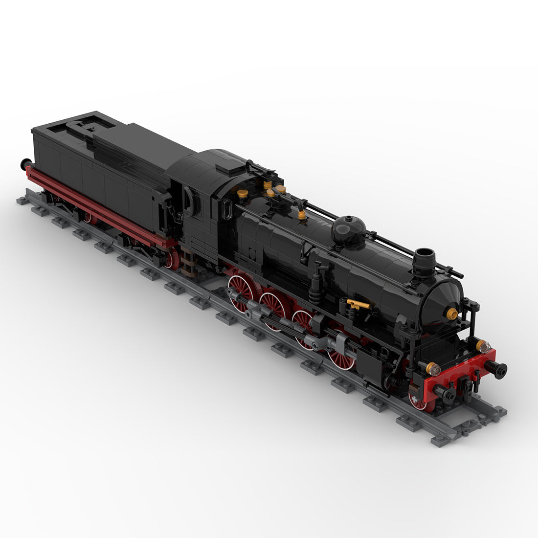 Italian Steam Locomotive Building Blocks Train Model - cubertime