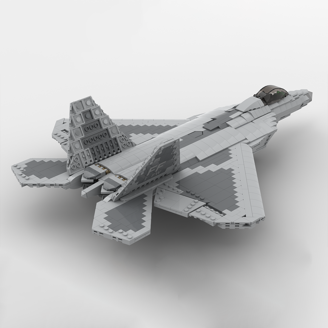 MOC-105520 1/35 Scale F-22 Fighter Building Blocks Set - cubertime