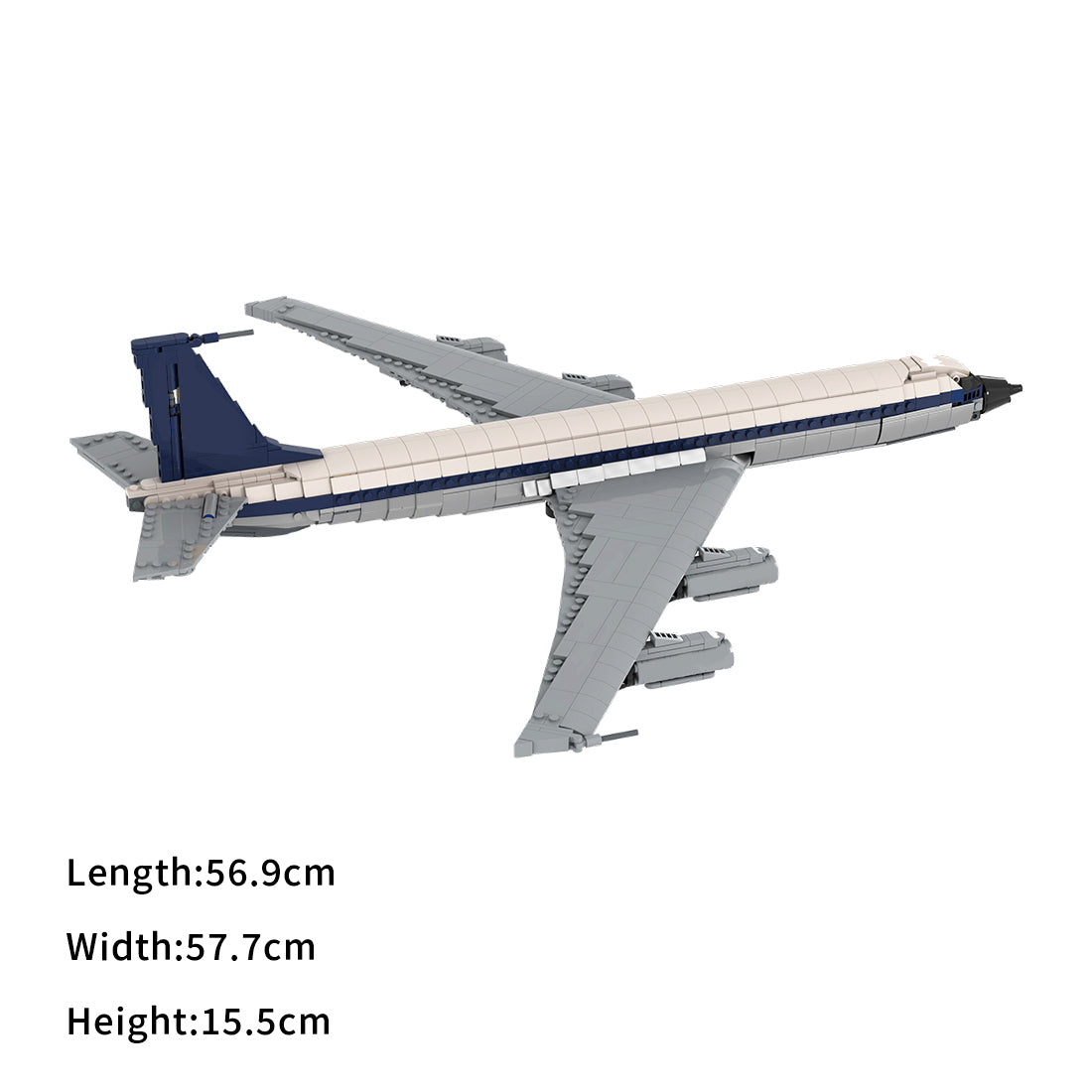 MOC-105999 1/80 Scale American 707 Passenger Plane Building Blocks Set(1618PCS)- CUBERTIME