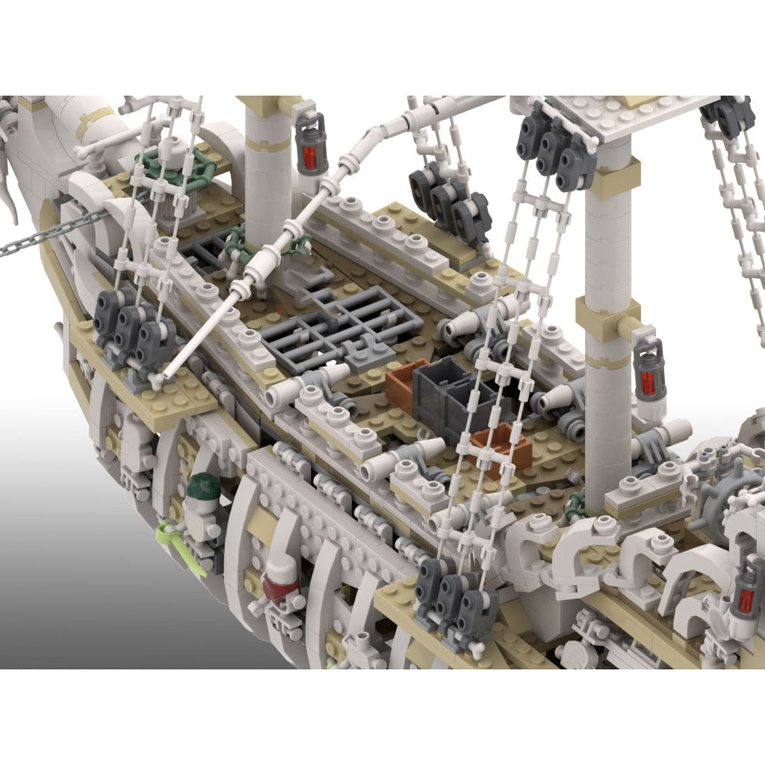 MOC-110420 The Terrifying Charon's Chest Pirate Ship Building Blocks Set (2417PCS) - cubertime