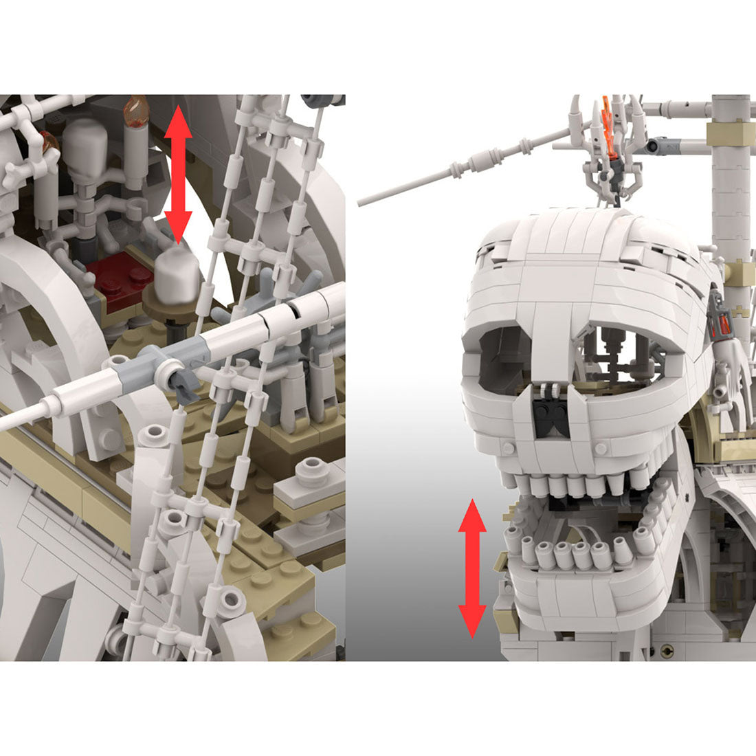MOC-110420 The Terrifying Charon's Chest Pirate Ship Building Blocks Set (2417PCS) - cubertime