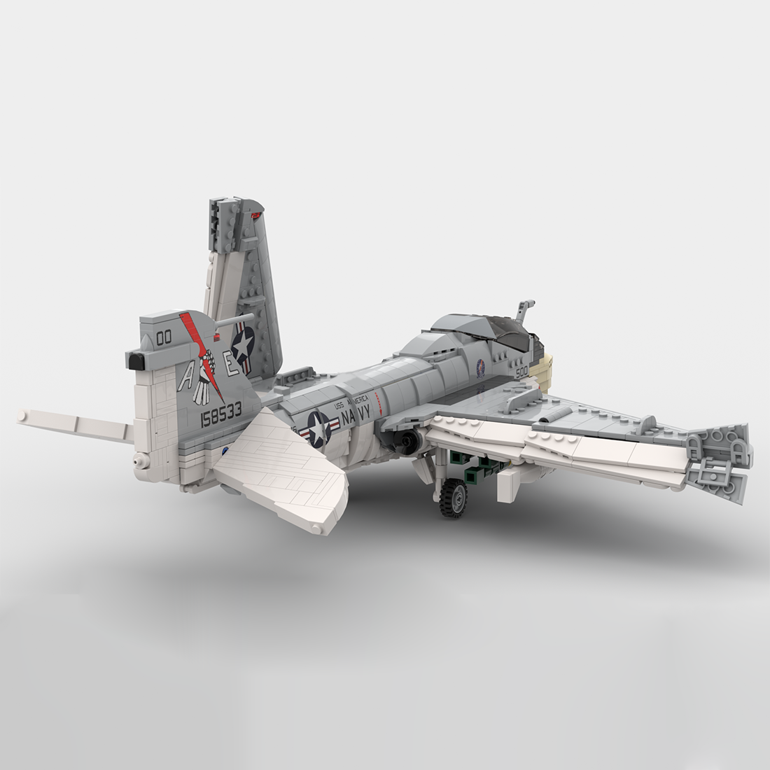 MOC-130722 1/35 Scale A-6E Intruder Building Blocks Set(1570pcs)- cubertime