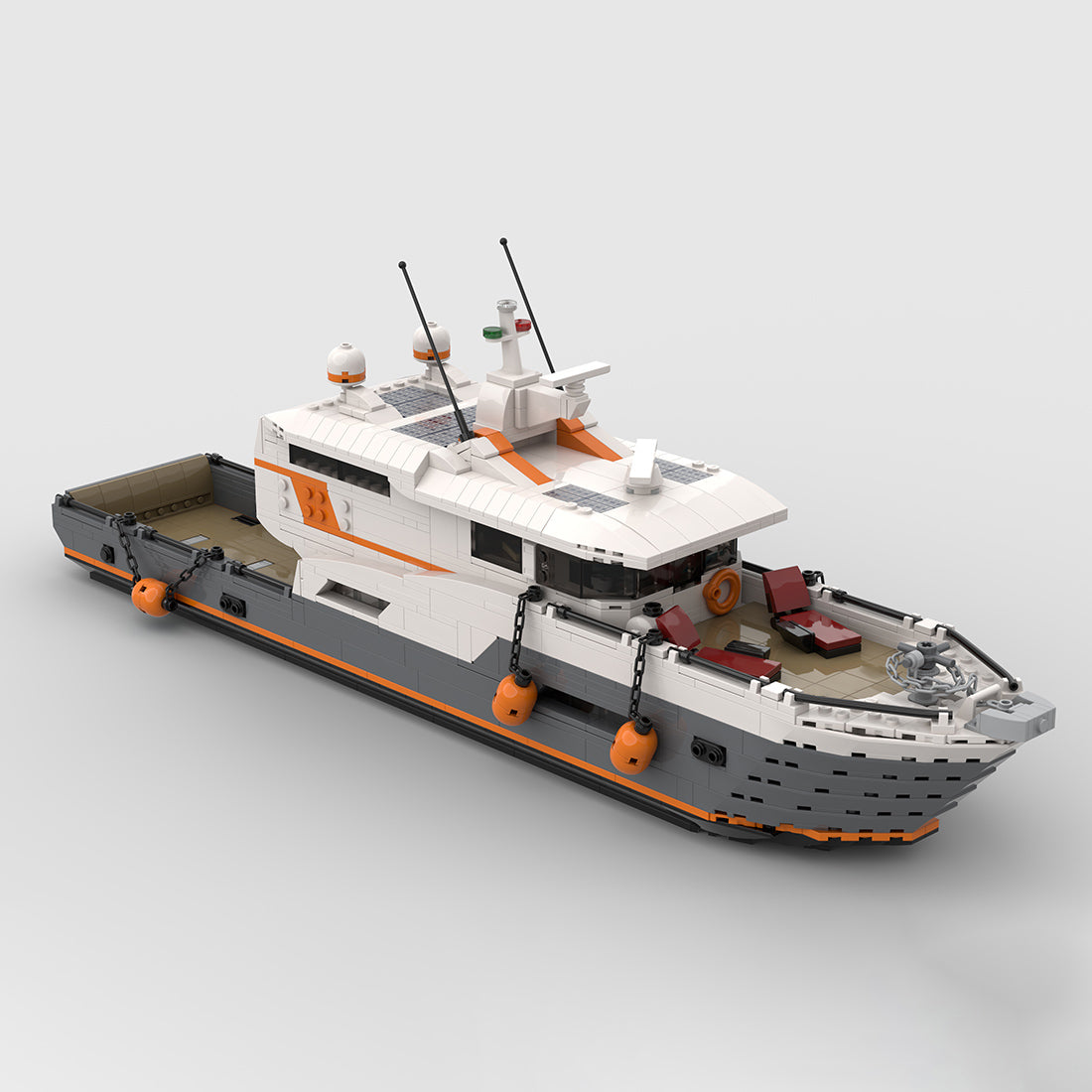 MOC-155372 Ferry Yacht Assembly Toy Building Blocks Set (1674PCS) - cubertime