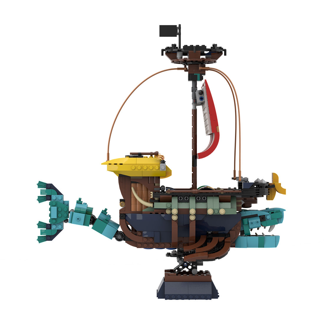 MOC-157192 Viking Shark Ship Street Scene Building Blocks Set(1004PCS) - cubertime