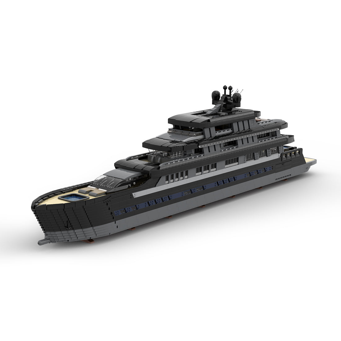 MOC-157340 Large Luxury Yachts Model Assembly Building Blocks Set (16185PCS) - cubertime