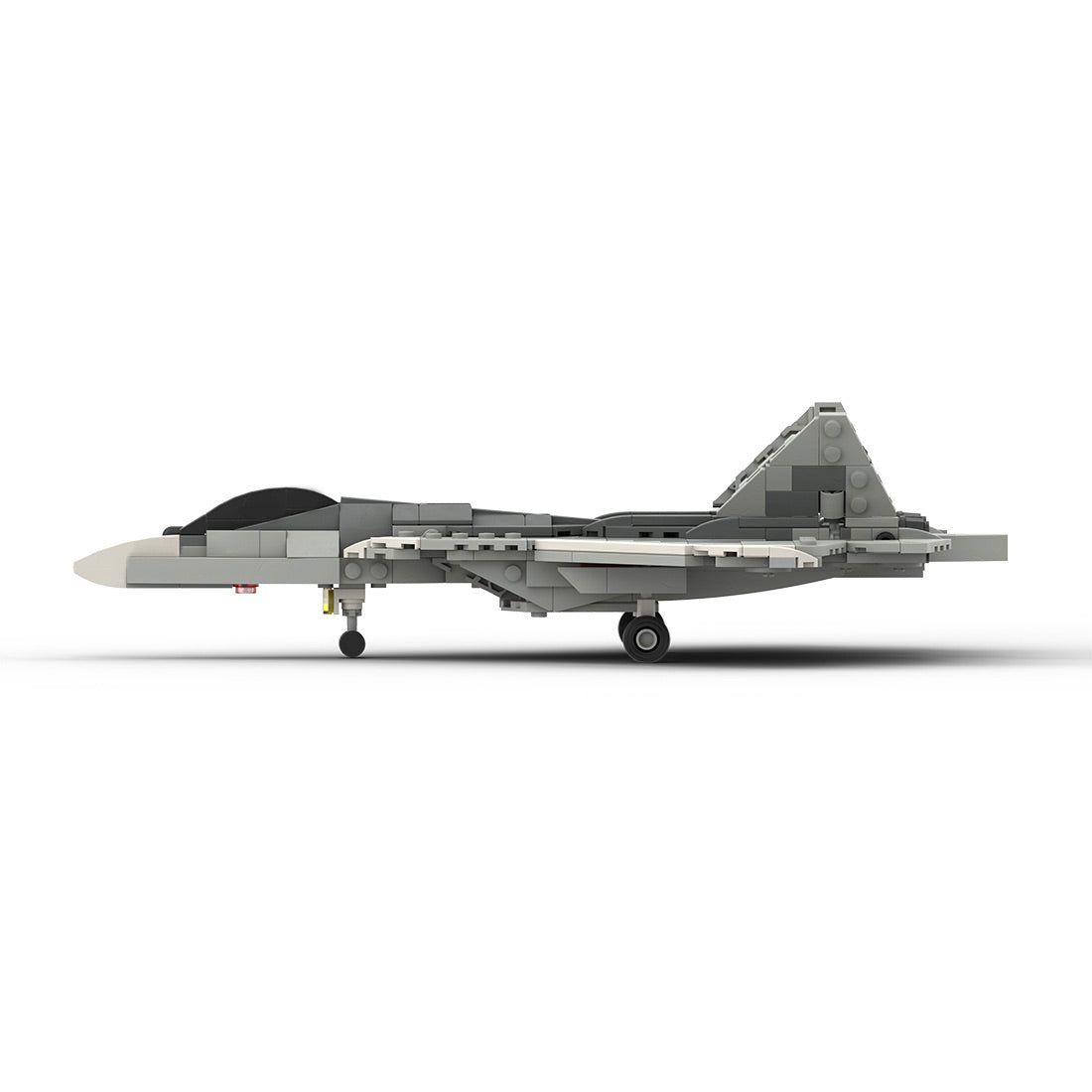 MOC-167015 1/70 Scale Active Russian Army SU-57 Stealth Fighter Model DIY Assembly Building Blocks Set (405PCS) - cubertime