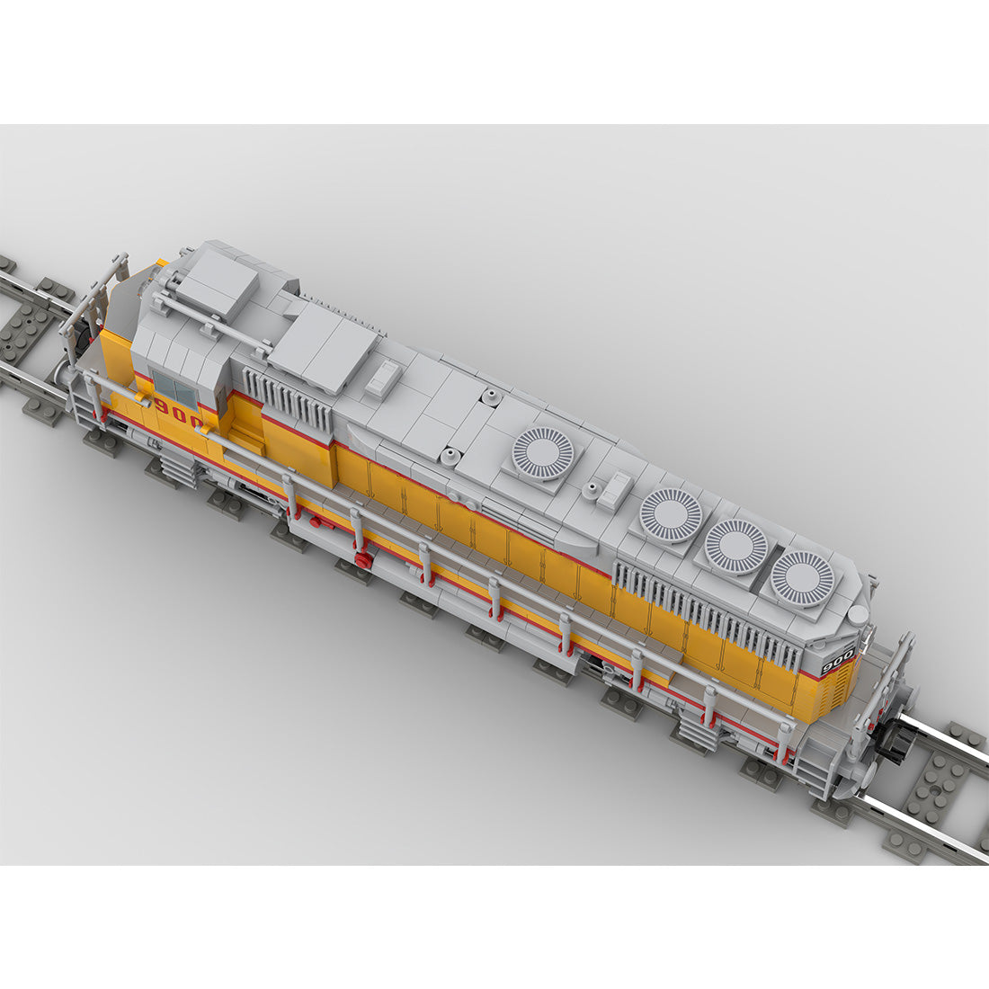 MOC-180032 GP40 4-axle Diesel Electric Locomotive Train DIY Assembly Toy Building Blocks Set - cubertime