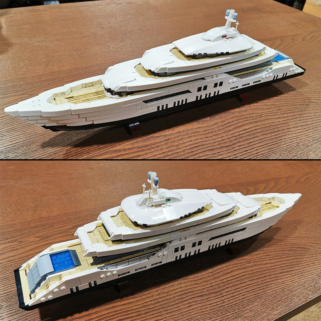 MOC-185088 1/200 Scale Mini Luxury Yacht DIY Assembly Building Blocks Set - cubertime