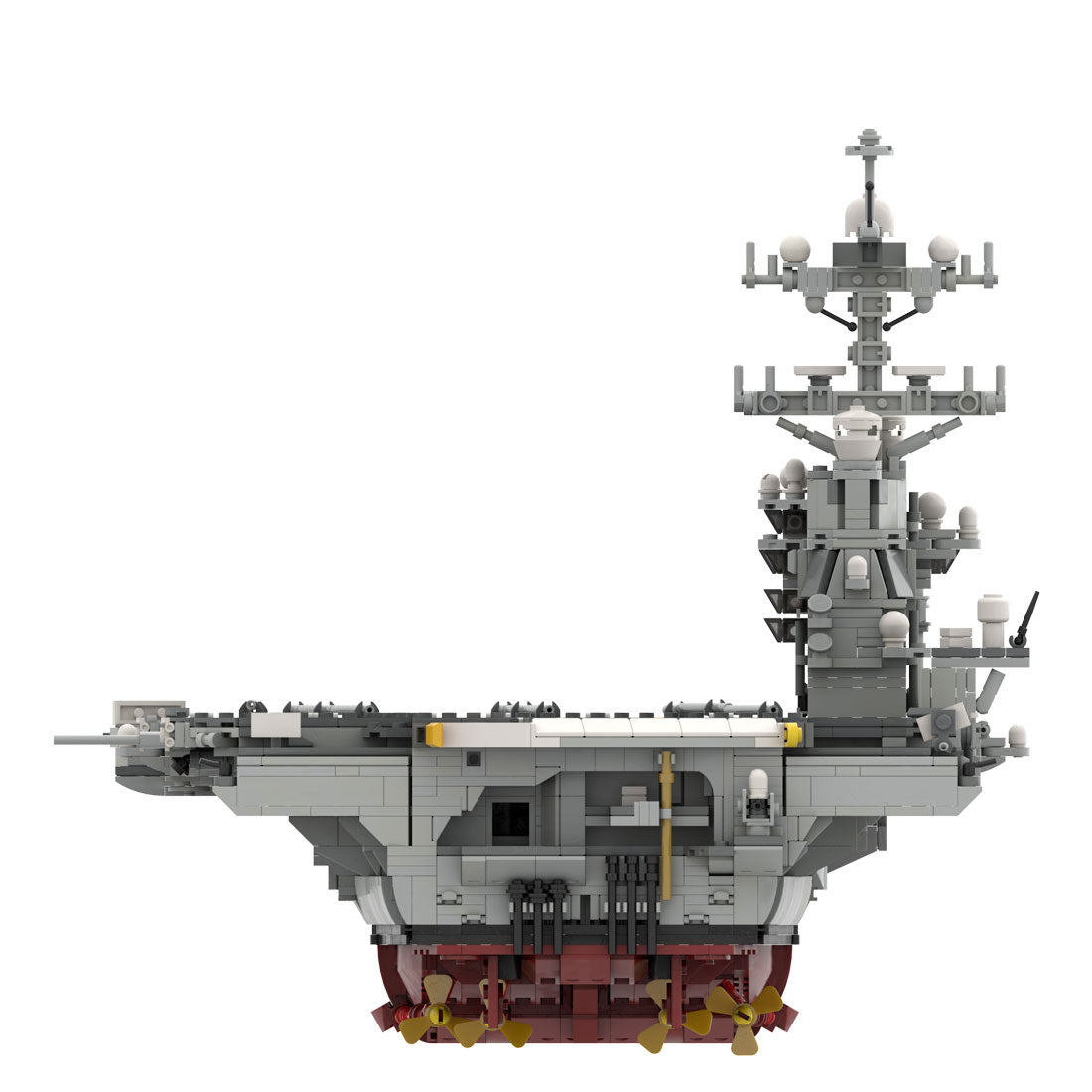MOC-192566 1/300 Scale Gerald R-FOD | Nuclear-Powered U.S. Aircraft Carrier Building Blocks Set (6354PCS) - cubertime