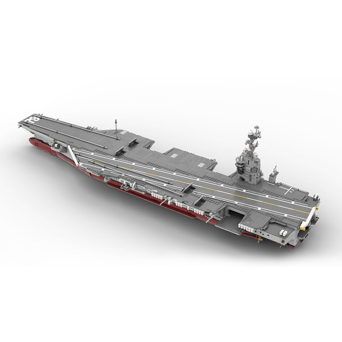 MOC-192566 1/300 Scale Gerald R-FOD | Nuclear-Powered U.S. Aircraft Carrier Building Blocks Set (6354PCS) - cubertime
