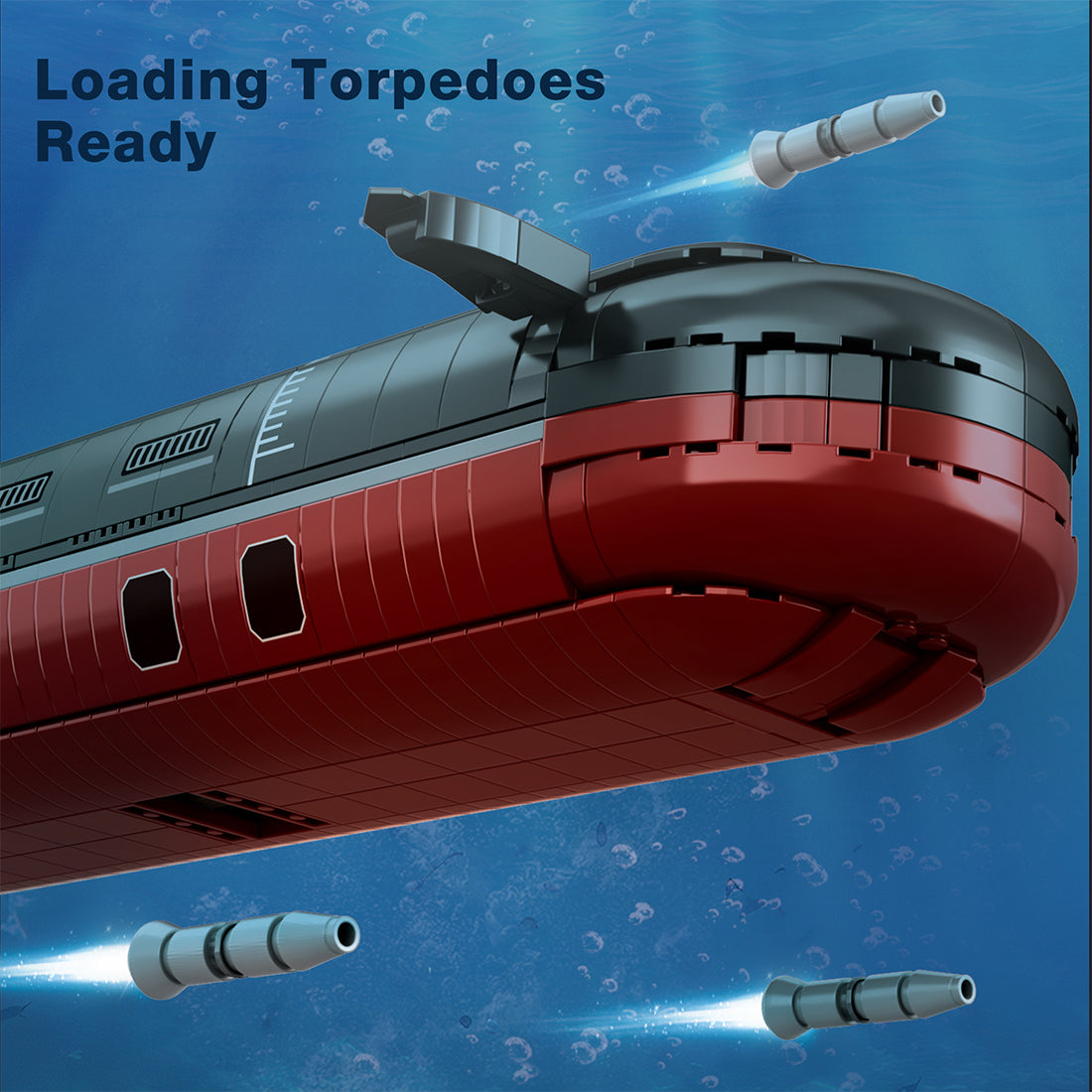 MOC-193085 1/250 Scale Typhoon Class 941 Nuclear Submarine Building Block Set (2895PCS) - cubertime