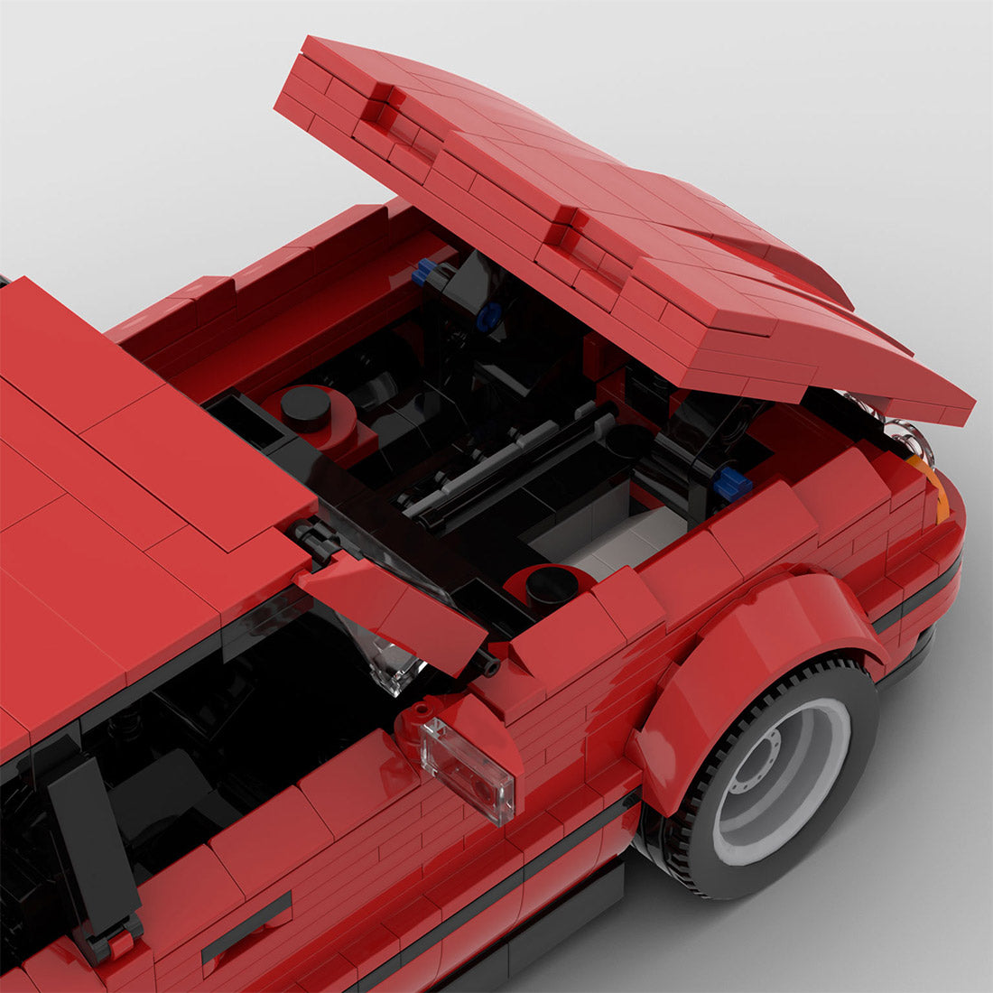 MOC-196721 Classic German Vintage Sports Sedan Building Block Model, Detailed Interior with Opening Doors and Hood, Collectible Display Construction Set (1525PCS) - cubertime