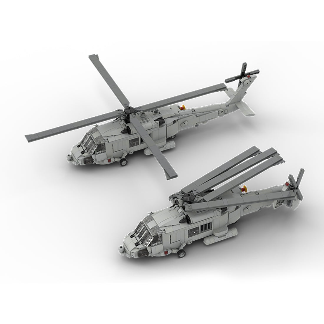 MOC-206841 1/35 Scale SH-60 SEA HAWK Helicopter Building Blocks Set (1028PCS) - cubertime