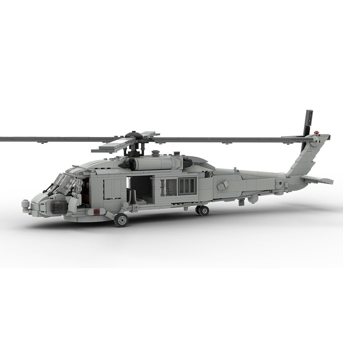 MOC-206841 1/35 Scale SH-60 SEA HAWK Helicopter Building Blocks Set (1028PCS) - cubertime