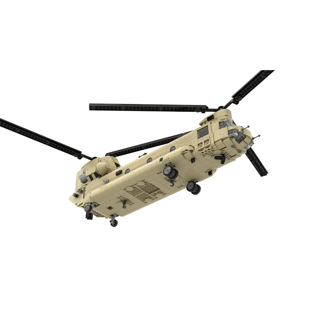 MOC-217684 1/35 Scale CH-47F CHINOOK Heavy Transport Helicopter Building Blocks Set - cubertime