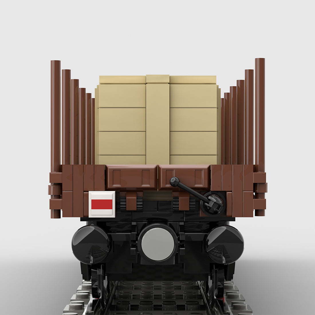 MOC-219158 City Train Series Classic Flatbed Freight Car Building Blocks Set (702 PCS) - cubertime