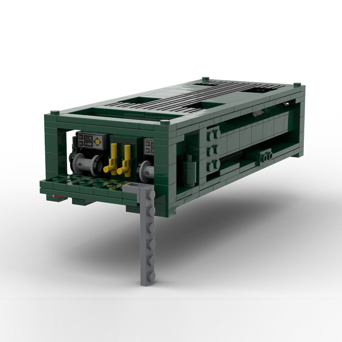 MOC-221352 RMMV 8x8 Military Logistics Transport Truck Building Block Model with Multiple Cargo Loads, Crane Loading System(3197PCS) - cubertime