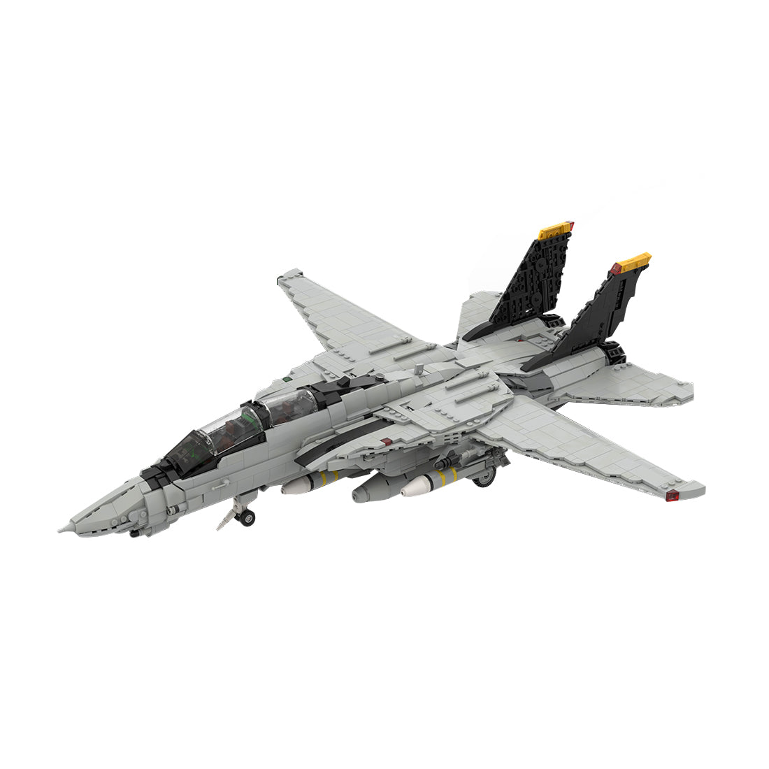 MOC-223761 1/35 Scale (V3)F-14 Carrier-Capable Fighter Building Blocks Set (2443PCS) - cubertime