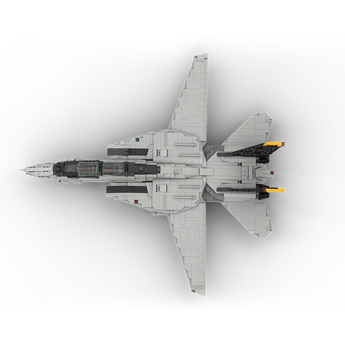 MOC-223761 1/35 Scale (V3)F-14 Carrier-Capable Fighter Building Blocks Set (2443PCS) - cubertime