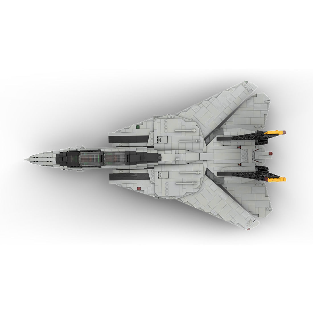 MOC-223761 1/35 Scale (V3)F-14 Carrier-Capable Fighter Building Blocks Set (2443PCS) - cubertime