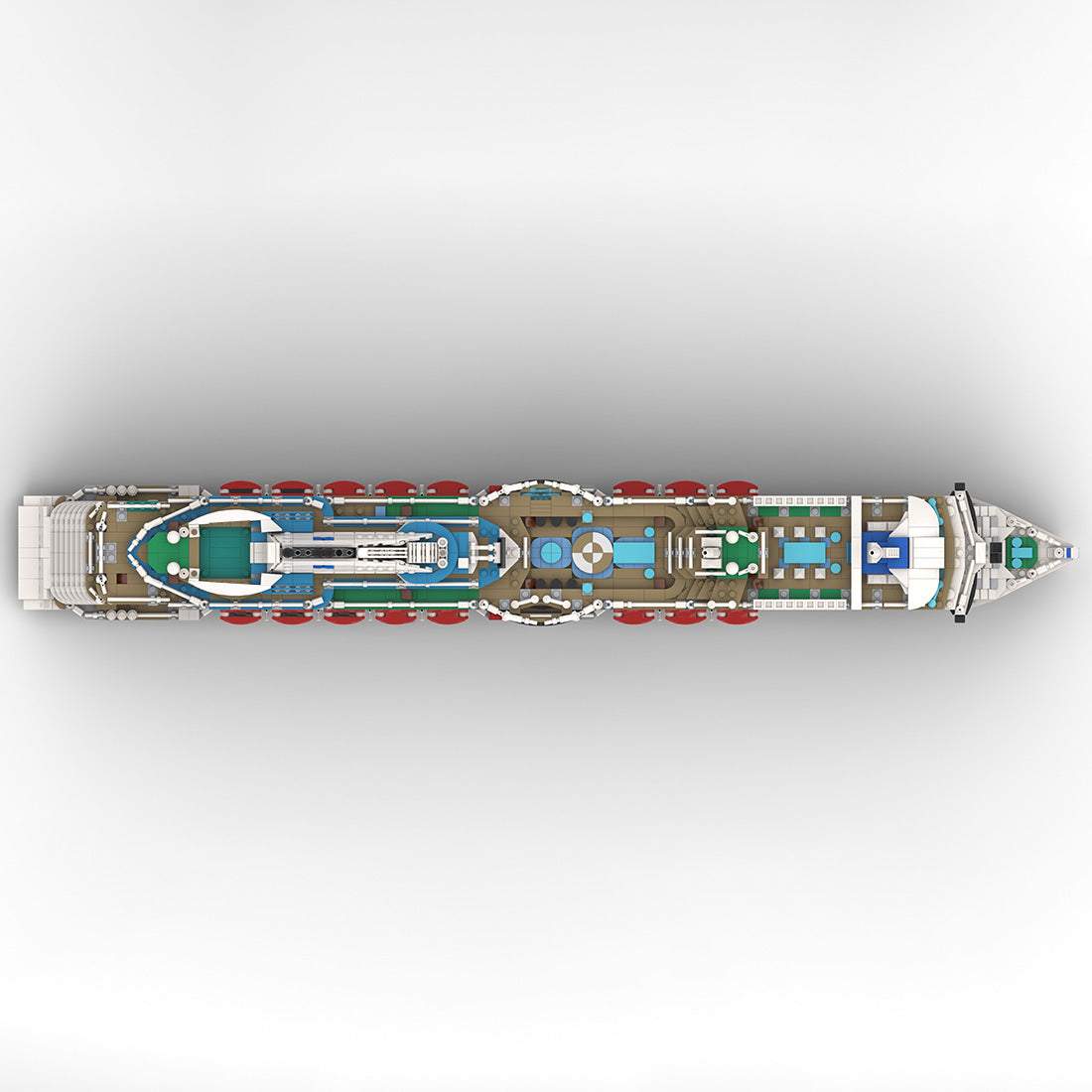 MOC-226256 1:400 Scale Royal Princess Cruise Ship Super Flagship Building Blocks Set(4595PCS)- cubertime