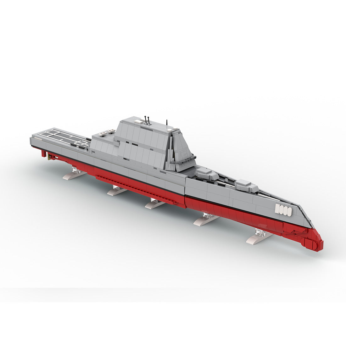 MOC-227260 USS DDG-1000 Zumwalt-class Stealth Destroyer Building Blocks Set(1014PCS), Naval Ship Series - cubertime