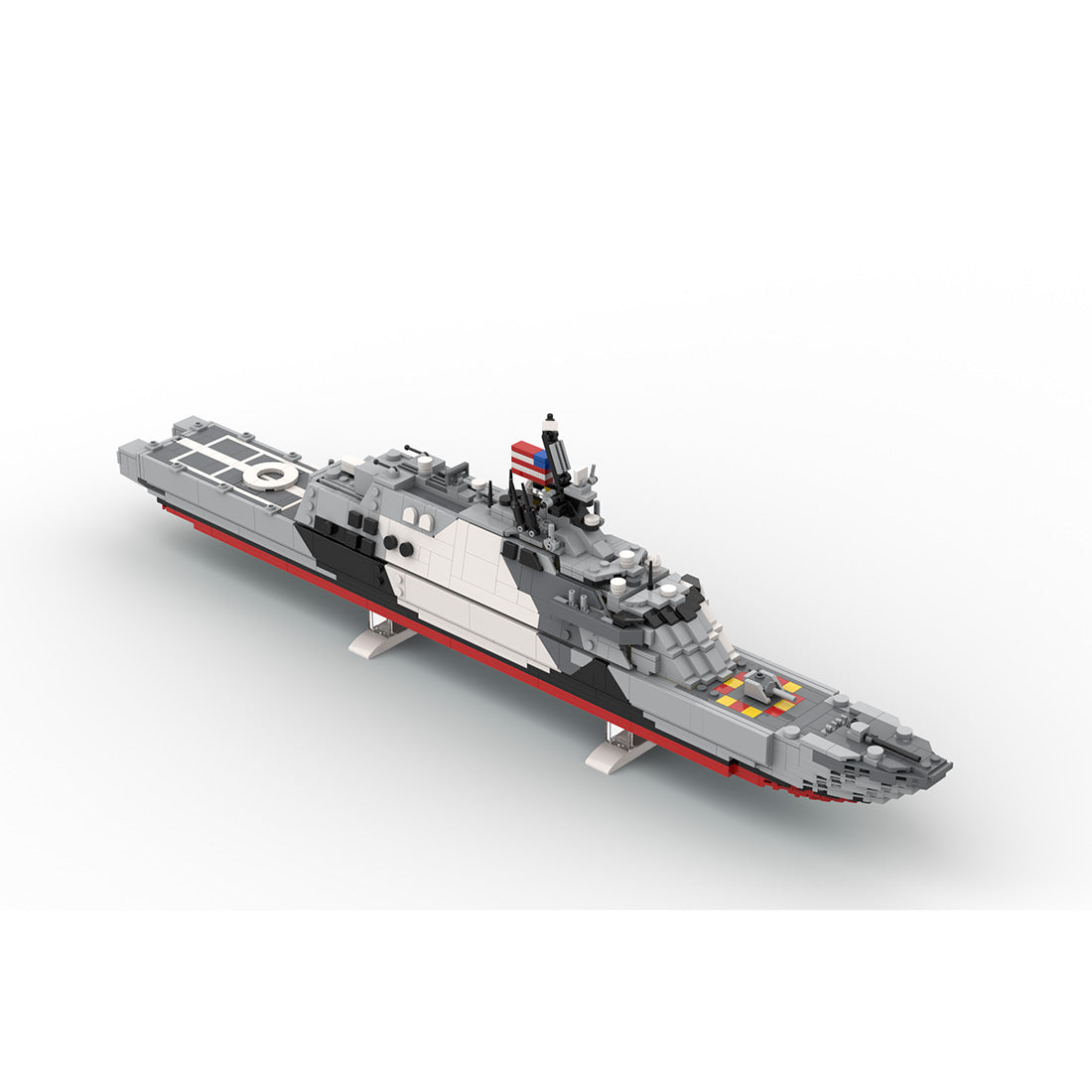 MOC-229007 USS Freedom (LCS-1) Camouflage Freedom-Class Littoral Combat Ship Building Blocks Set(1090PCS), Naval Ship Series - cubertime
