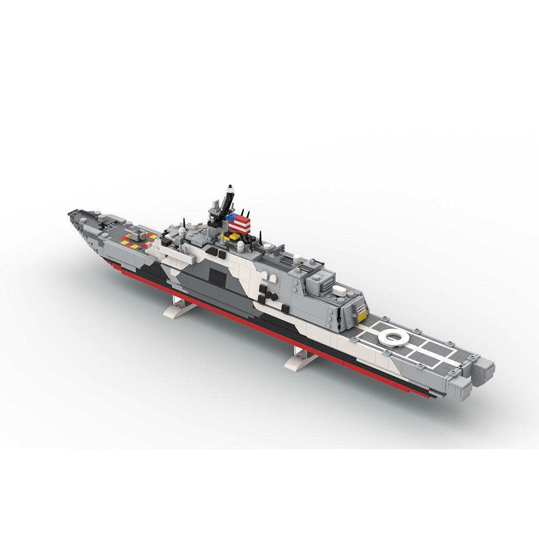 MOC-229007 USS Freedom (LCS-1) Camouflage Freedom-Class Littoral Combat Ship Building Blocks Set(1090PCS), Naval Ship Series - cubertime