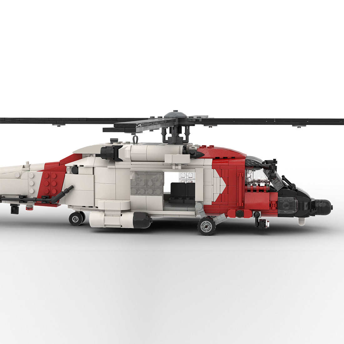 MOC-229660 1/35 Scale American HH-60J Helicopter Building Blocks Set - cubertime