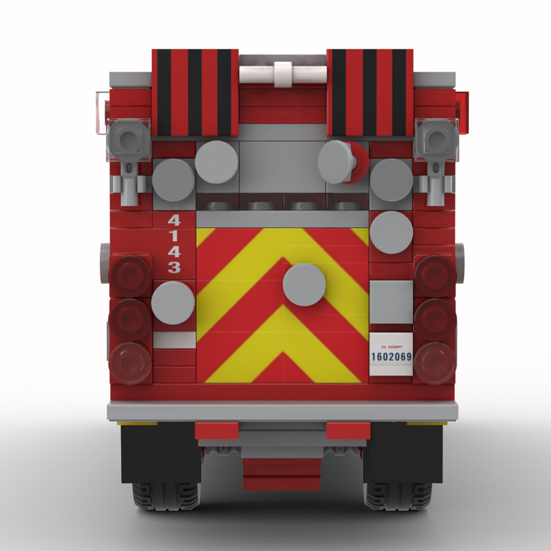 MOC-244154 Fire Engine Building Set, Retro Urban Fire Truck Model with Pump Panels, Storage Compartments and Realistic Mechanical Details(764PCS) - cubertime