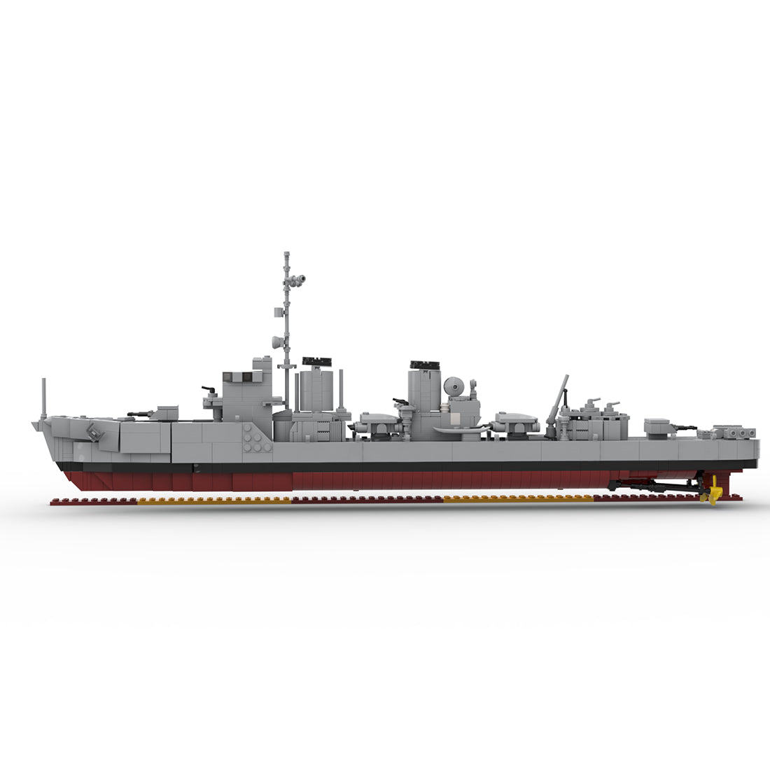 MOC-253356 1/200 Scale IJN Kagero-Class Destroyer Building Blocks Model Kit, Yukikaze Naval Warship Construction Set with Detailed Superstructure (1343PCS) - cubertime