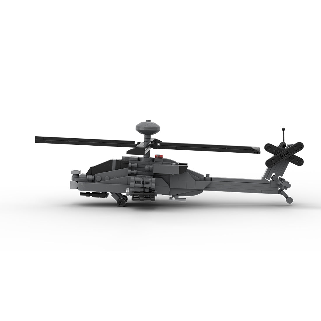 MOC-254665 1/70 Scale US Attack Helicopter Building Block MOC Set(236PCS), Military Helicopter Model Kit - cubertime