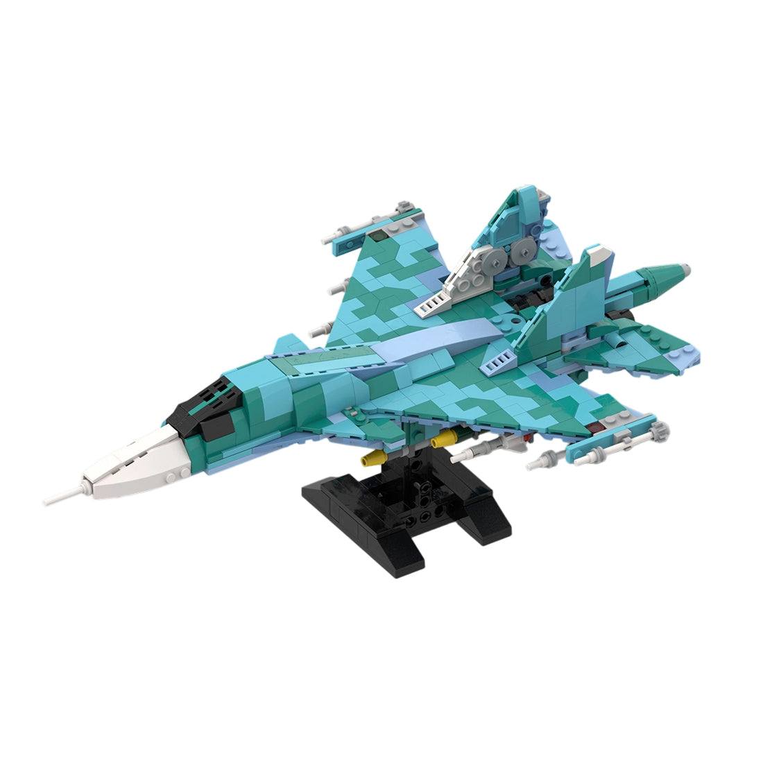 MOC-258274 1/70 Scale Su-34 Fighter Bomber Building Block Model Kit(720PCS) - cubertime