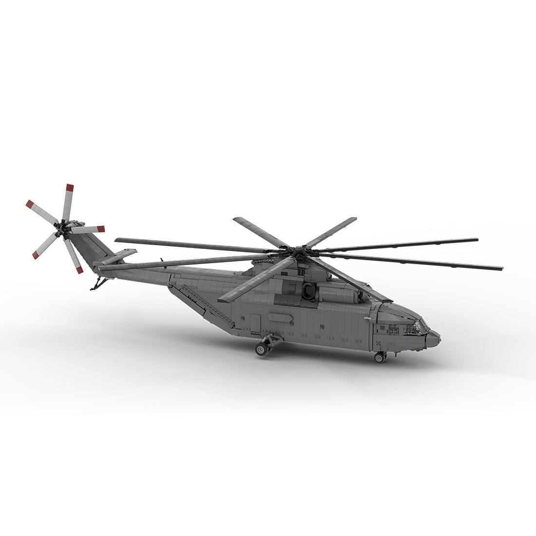 MOC-259238 1/35 Scale Soviet Mi-26 Heavy Transport Helicopter Building Block Set(4328PCS/Dynamic Version) - cubertime