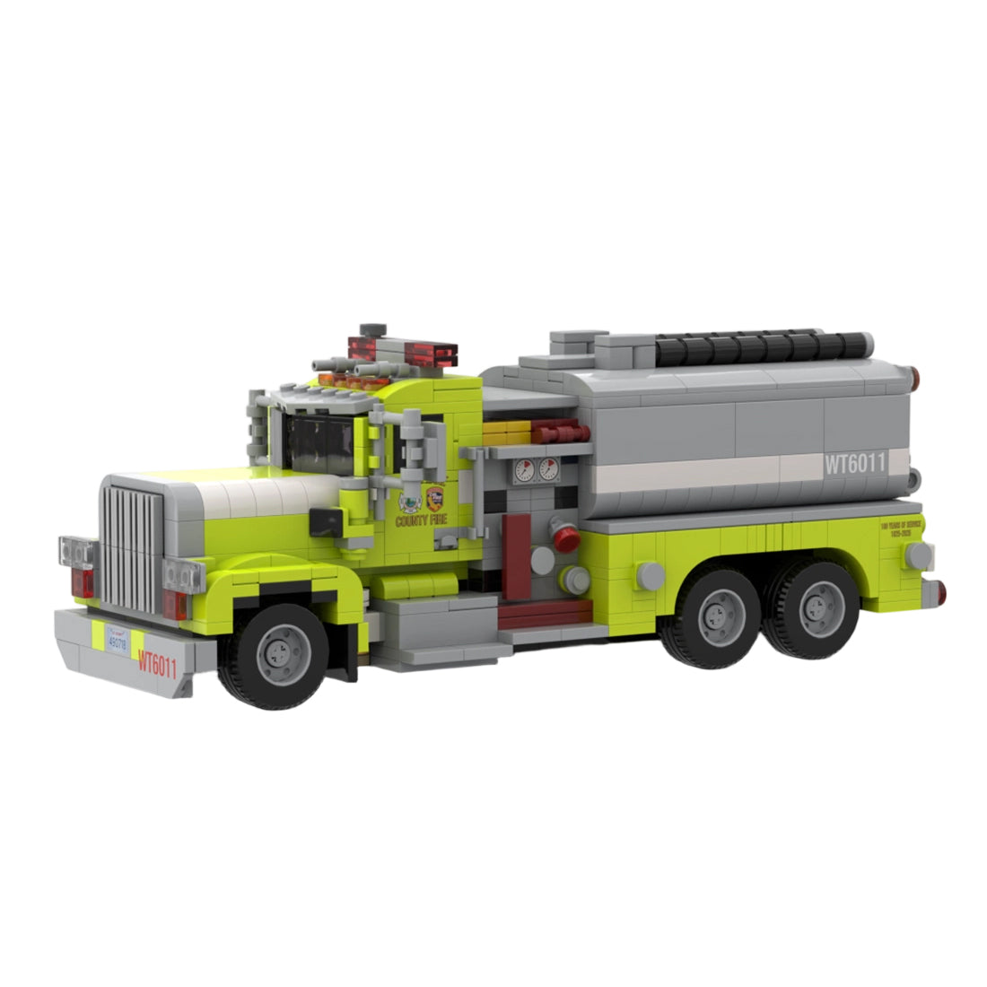 MOC-262646 Retro Heavy Firefighter Vehicle Construction Set, Collectible Classic Firefighting Truck Display Model for Adults(1065PCS) - CUBERTIME