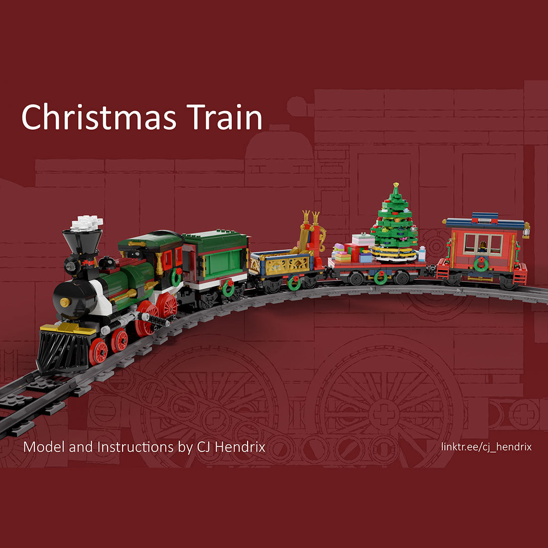 MOC-49581 Christmas Train Model Building blocks Toys Set (1197PCS/Static Version) - cubertime