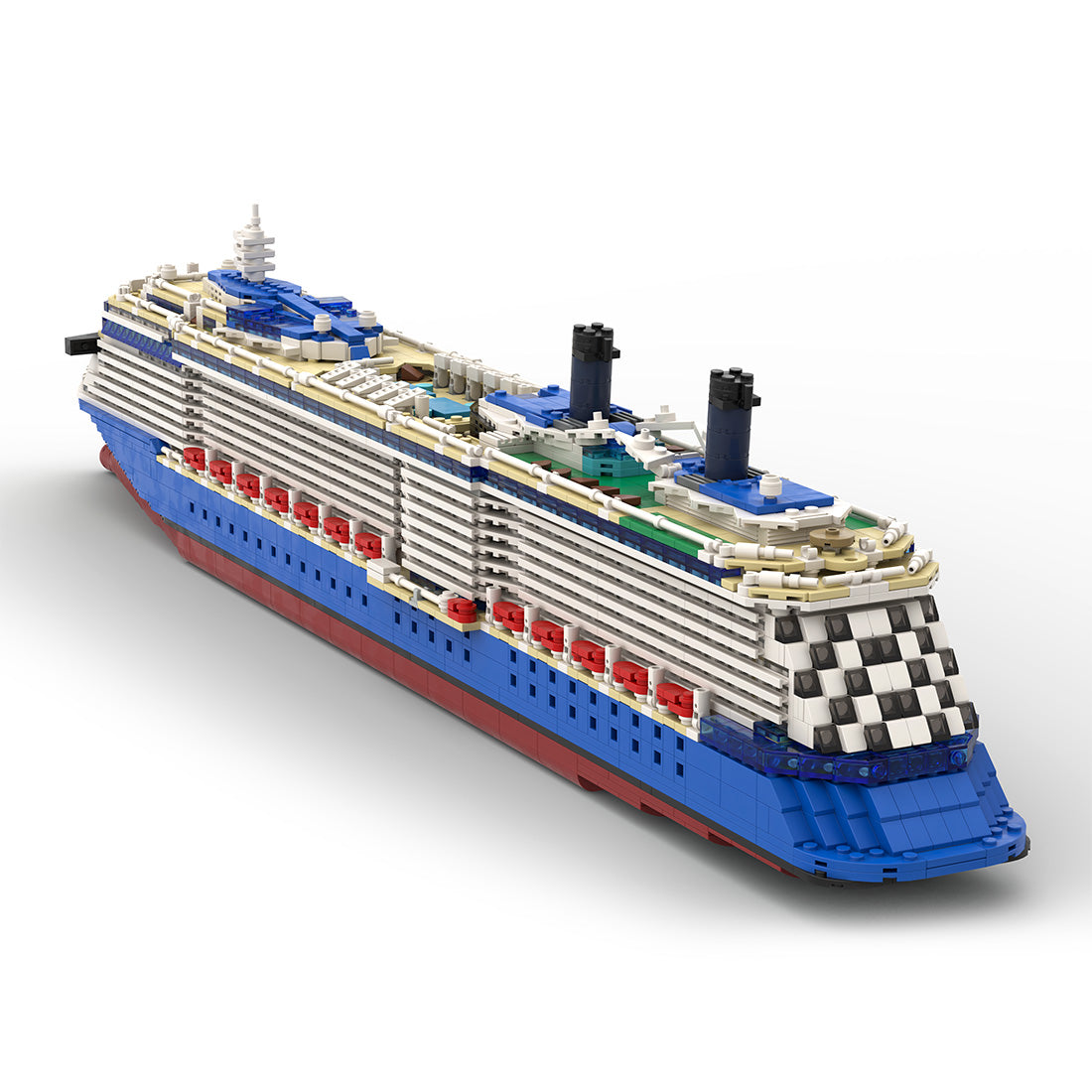 MOC-66041 & MOC-175049 1:400 Scale Celebrity Reflection Cruise Ship Steamship Small Particle Building Blocks Set (3862PCS) - cubertime