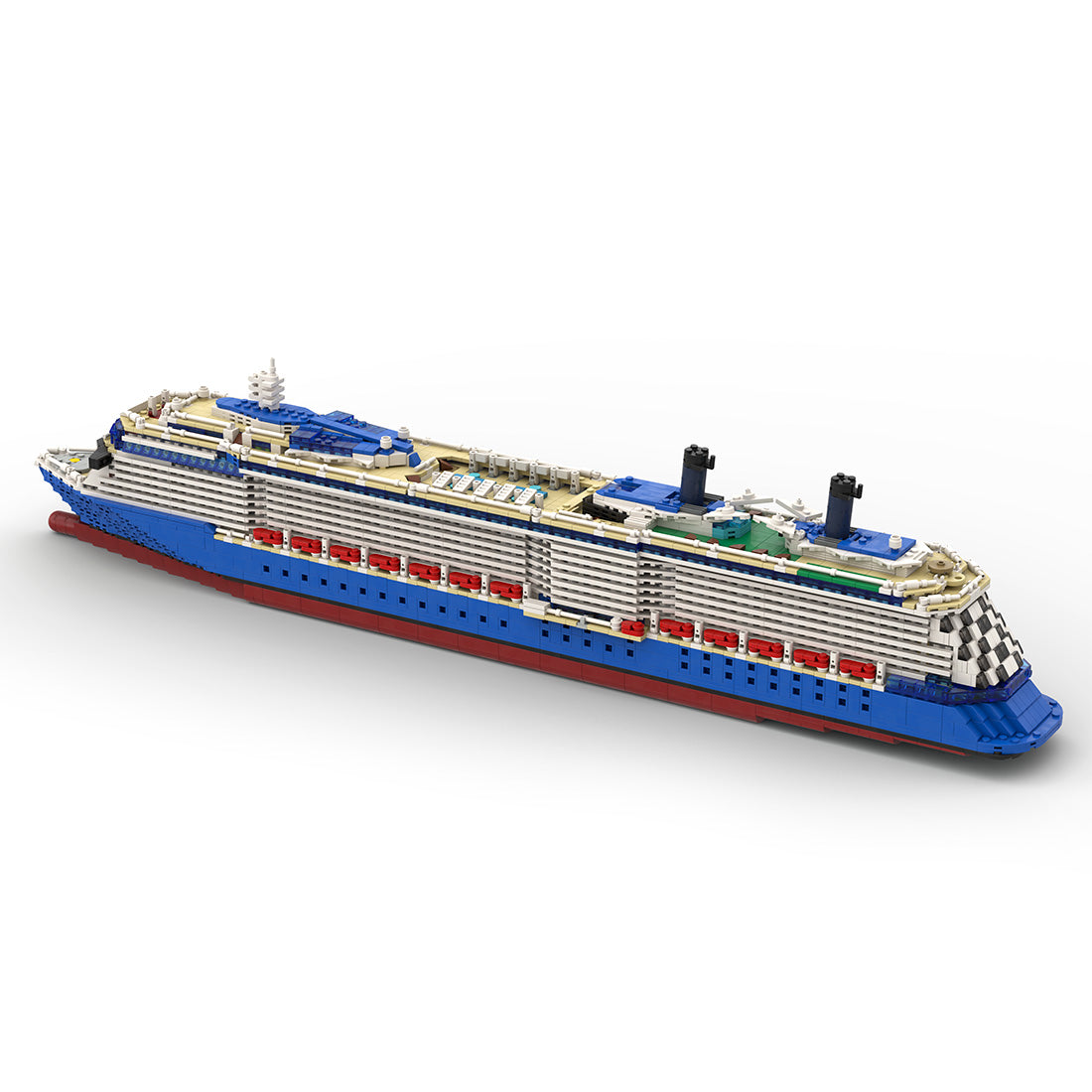 MOC-66041 & MOC-175049 1:400 Scale Celebrity Reflection Cruise Ship Steamship Small Particle Building Blocks Set (3862PCS) - cubertime