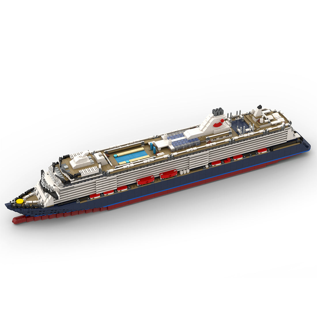 MOC-68011 & MOC-174915 1:400 Scale Mein Schiff 3 Cruise Ship Building Blocks Set (3295PCS) - cubertime