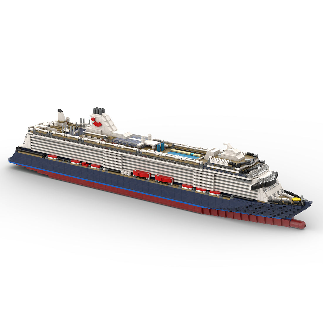 MOC-68011 & MOC-174915 1:400 Scale Mein Schiff 3 Cruise Ship Building Blocks Set (3295PCS) - cubertime